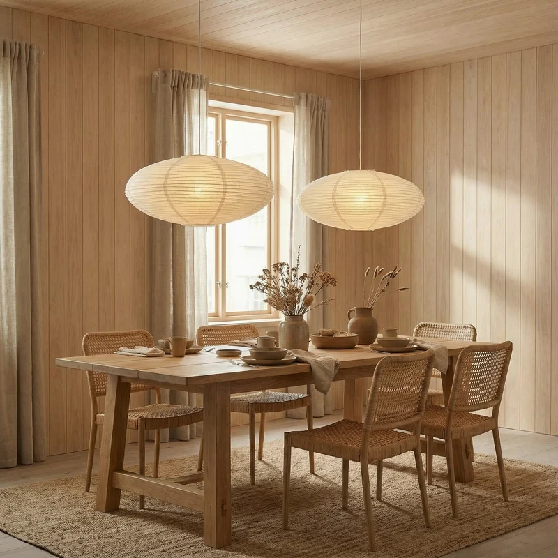 LumaNova Contemporary Paper Pendant Lamp For Kitchen By Euroselle