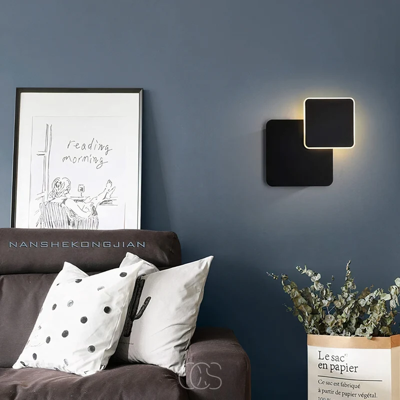 Euroselle Interlocking Double Cube Wall Lamp For Warm Ambient Glow