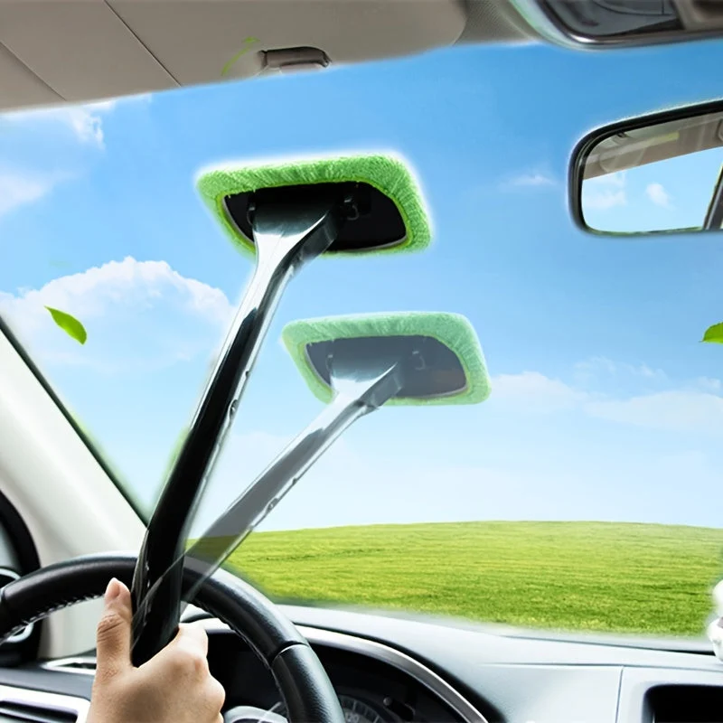 Long Handle Car Windshield Brush With Interior Glass Wiper Euroselle