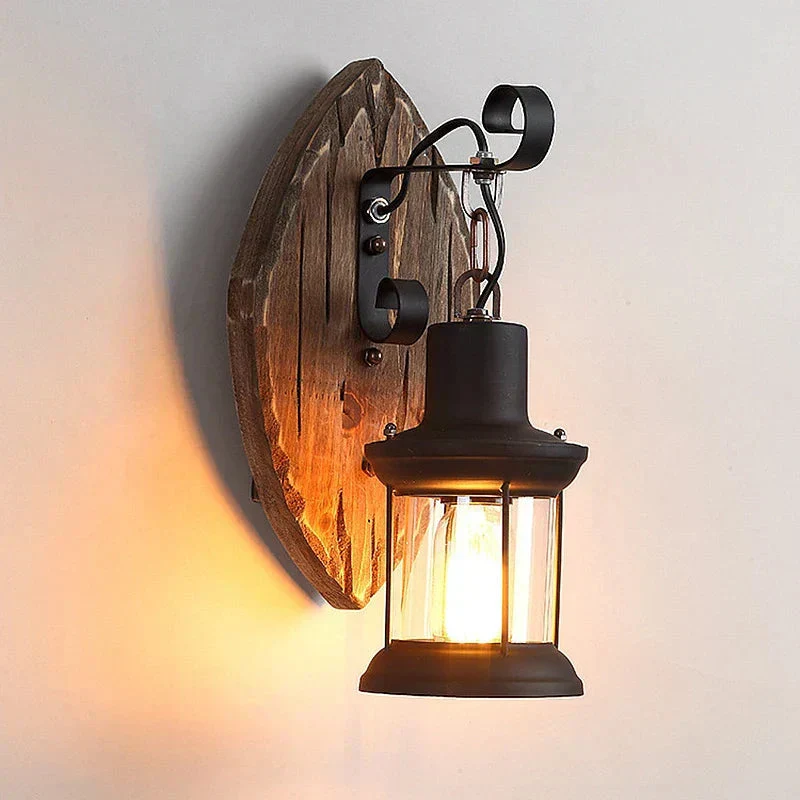 Euroselle Wall Lamp Vintage Industrial LED 220V Rustic Indoor Sconce Light Fixture