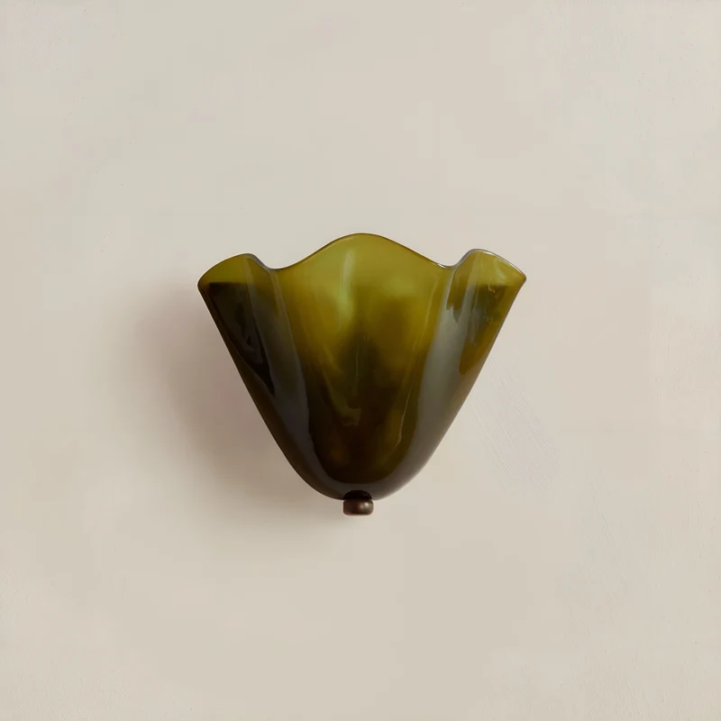 Euroselle Retro Glass Wall Sconce Warm LED Accent Light