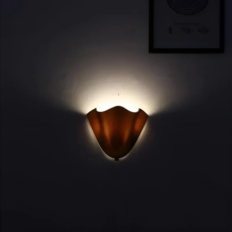 Euroselle Retro Glass Wall Sconce Warm LED Accent Light