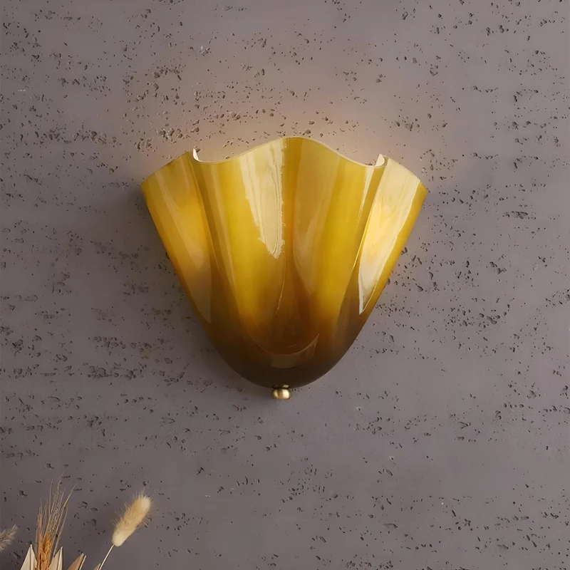 Euroselle Retro Glass Wall Sconce Warm LED Accent Light