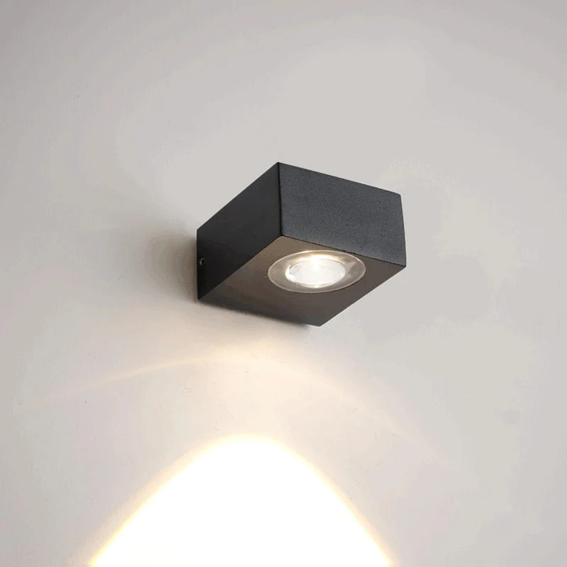 Euroselle Outdoor LED Wall Light 6W Black Waterproof Aluminum Dual Direction LED Wall Lighting