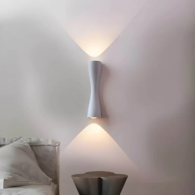 Euroselle Wall Mounted Up Down Lamp With COB LED Aluminum Glass Fixture