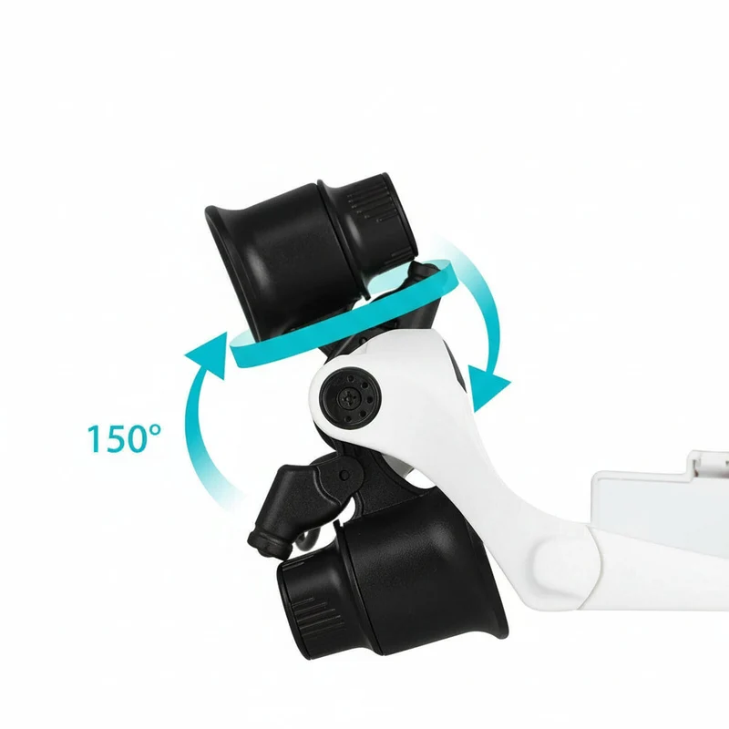Euroselle Multi-Lens Headband Magnifier With Built-In LED Light