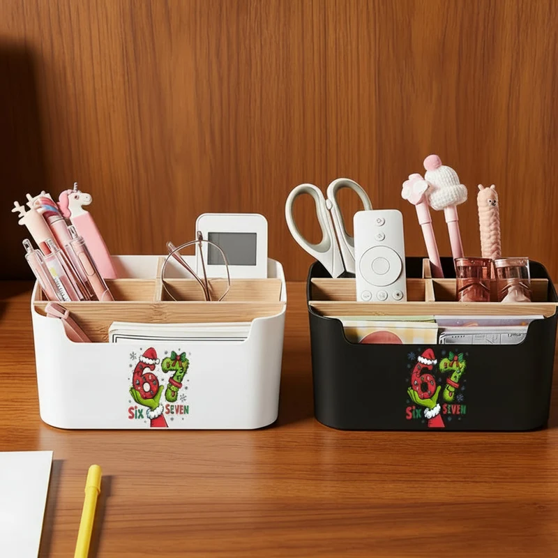 Euroselle Minimalist Bamboo Storage Organizer For Home And Desk