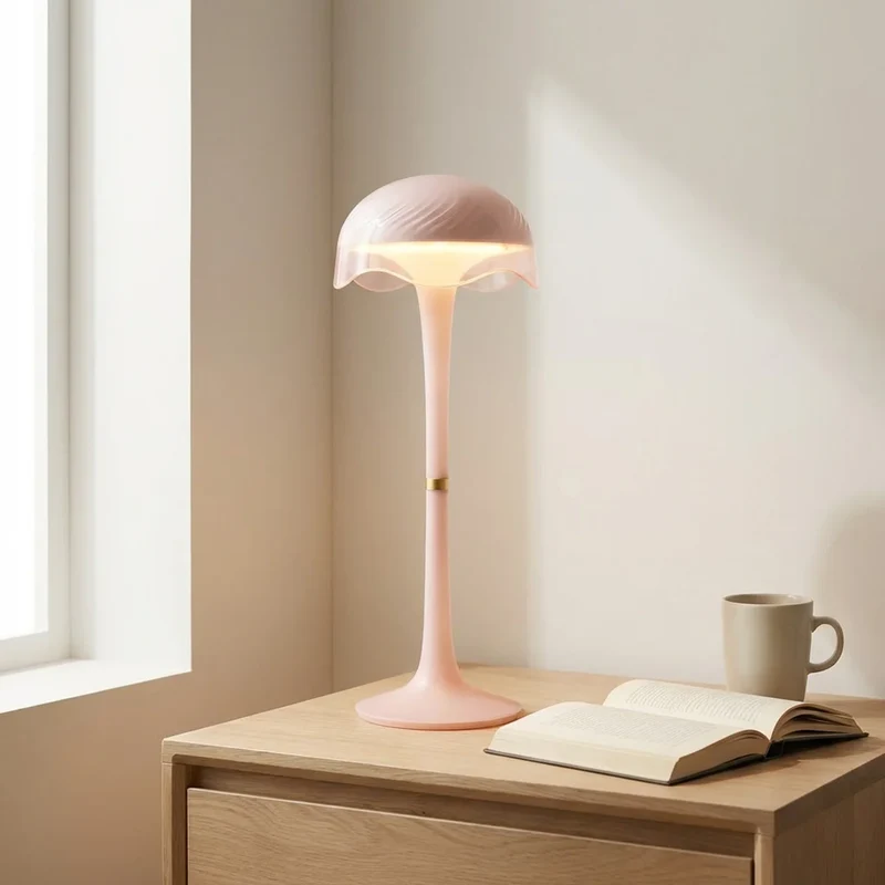 Euroselle LED Night Light Desk Lamp With RGB Touch Control And USB Rechargeable Warm White Plastic