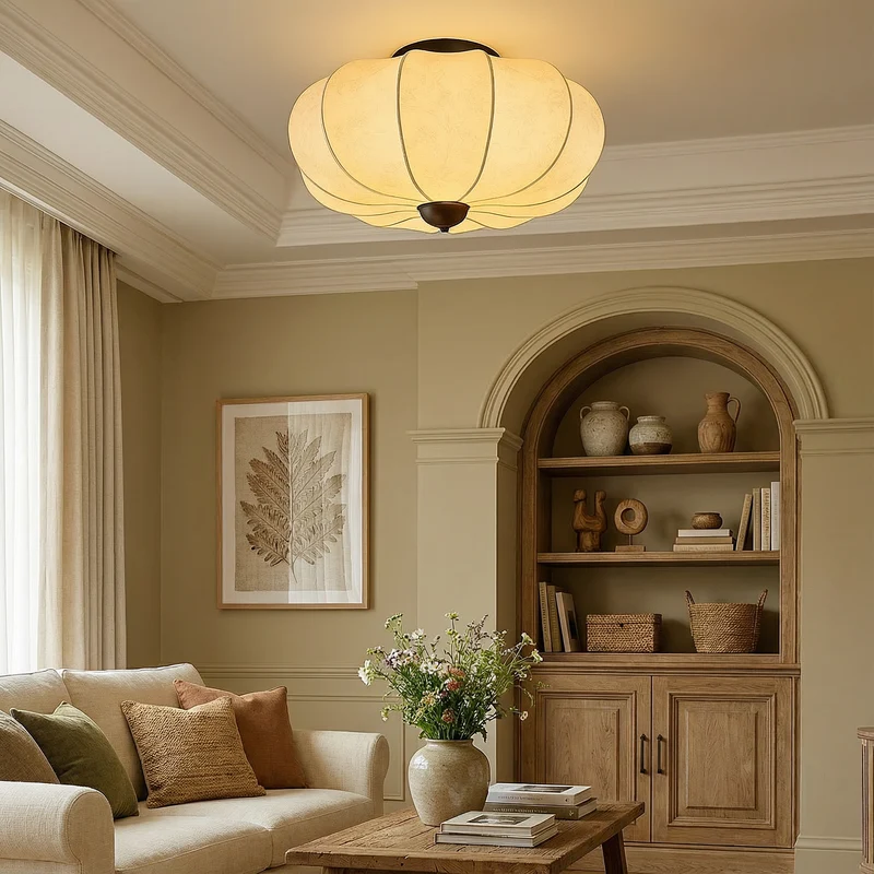 NovaLume Contemporary Flush Mount Ceiling Light for Living Rooms by Euroselle