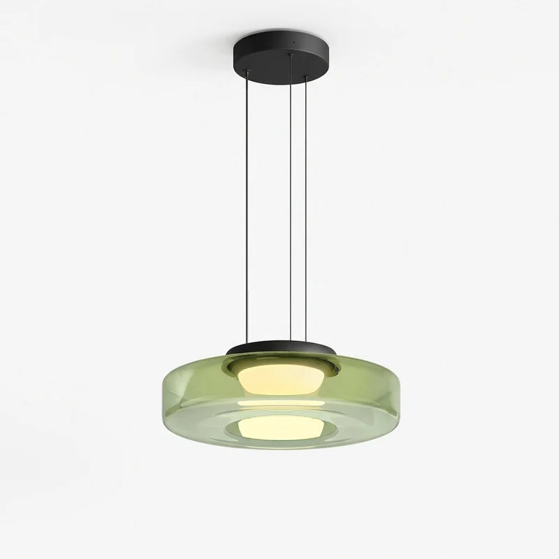 LumenNova Dynamic Amber Glass Kitchen Pendant Light By Euroselle