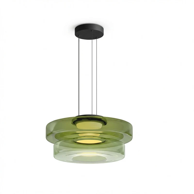 LumenNova Dynamic Amber Glass Kitchen Pendant Light By Euroselle
