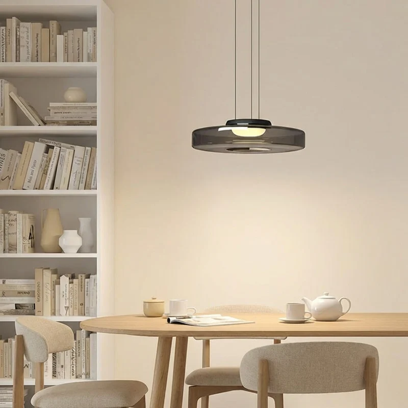 LumenNova Dynamic Amber Glass Kitchen Pendant Light By Euroselle
