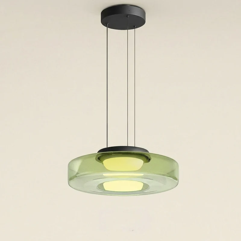 LumenNova Dynamic Amber Glass Kitchen Pendant Light By Euroselle