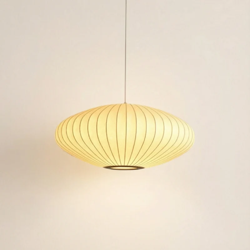 Luma Silk Contemporary Pendant Light With Silk Shade Euroselle