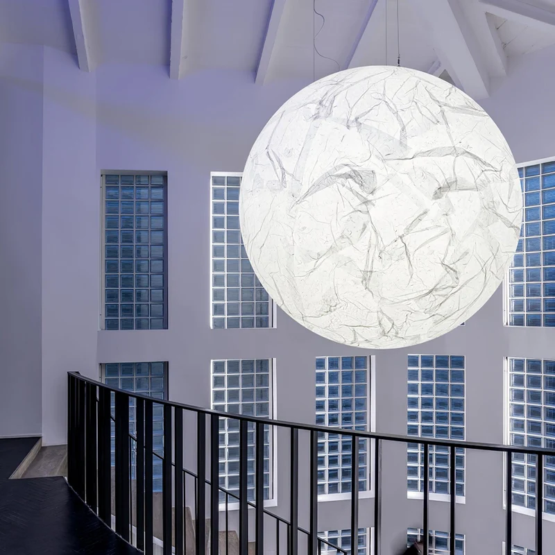 LunaSilk Moonlit Glow Ceiling Lamp With Silk Accent For Calm Rooms Euroselle