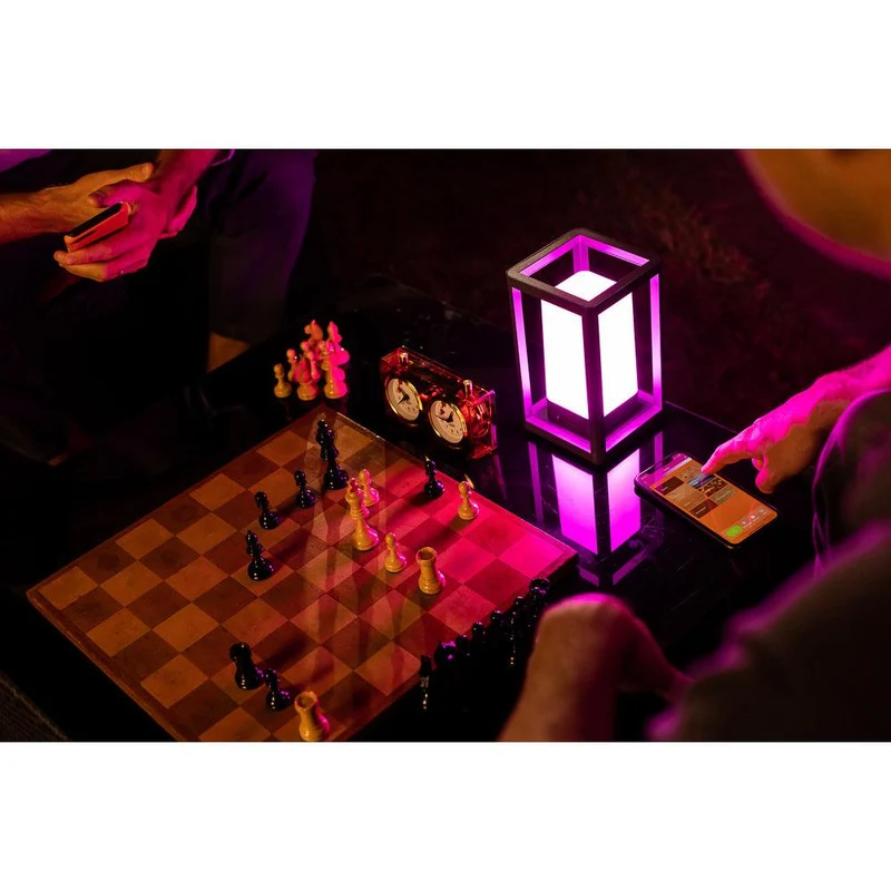 OSRAM SMART+ Wifi Table Frame Powerbank USB RGB Outdoor Tischleuchte mobil nutzbar, schwarz, 3000K 12x20,3cm