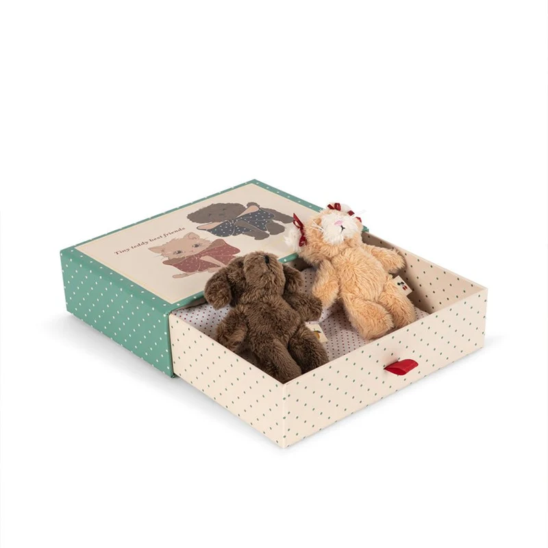 Tiny Teddy Beste Freunde in Green Stripe