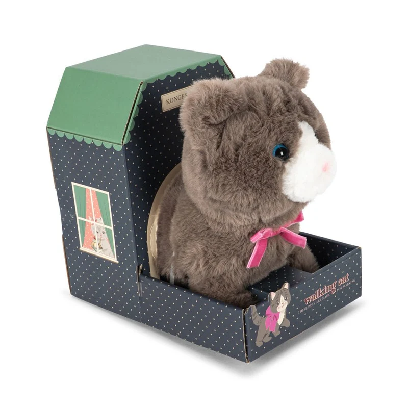 Laufende Katze in Grey