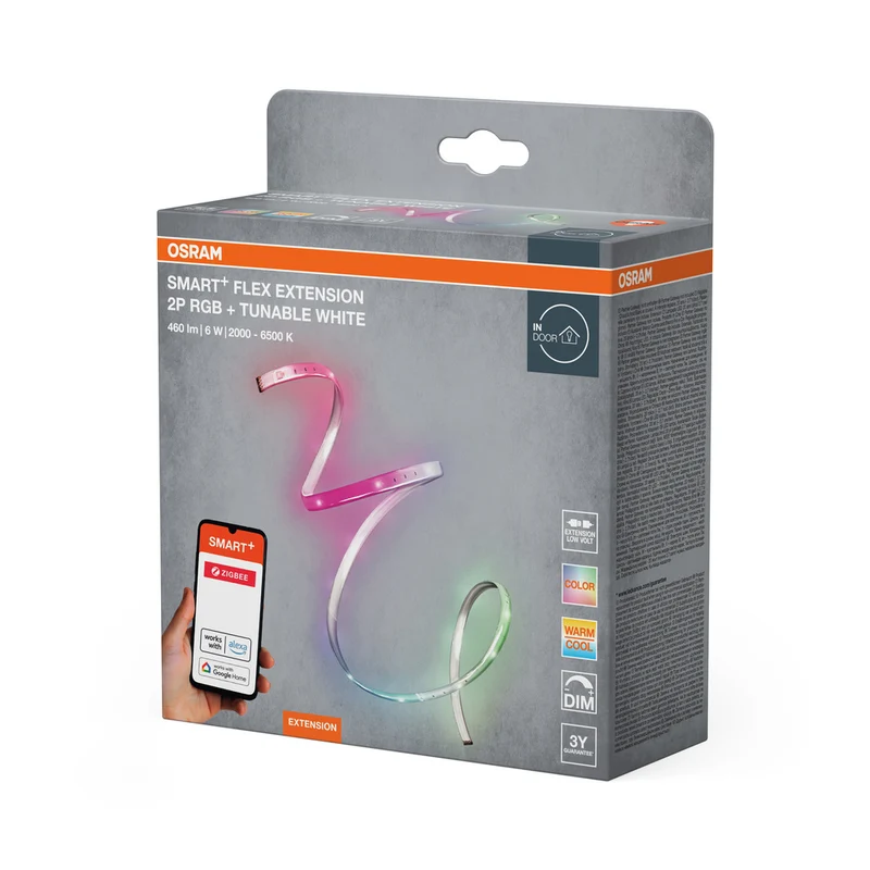 OSRAM Smart+ LED Streifen Erweiterung, ZigBee, (2000K - 6500K), Farbsteuerung, Länge 2x60cm, Erweiterungsset