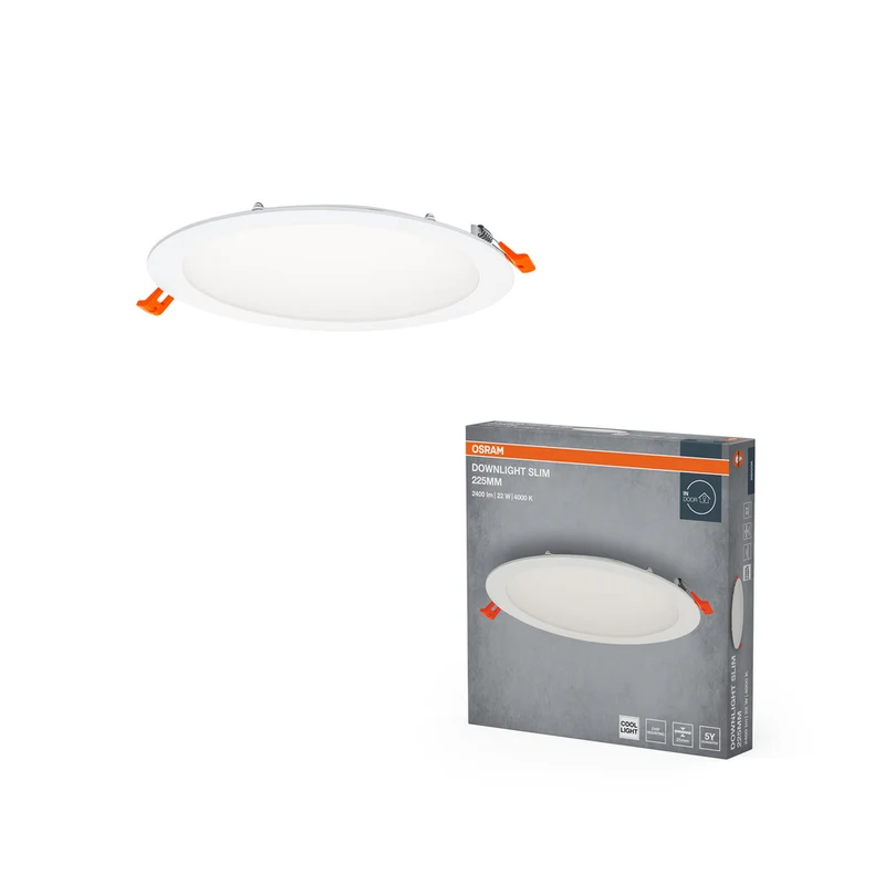 OSRAM RECESS SLIM DOWNLIGHT LED Deckenleuchte, Ø 225mm, 220…240V 22W / 4000K Kaltweiß