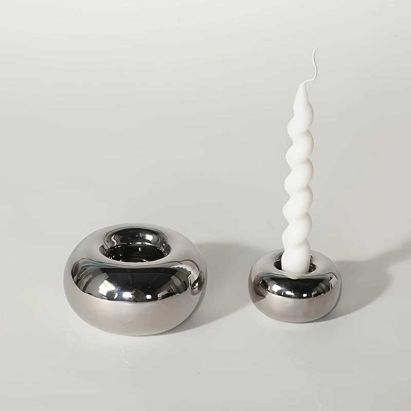 Euroselle Modern Ceramic Tealight Holder For Elegant Tabletop Decor