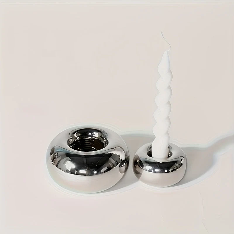 Euroselle Modern Ceramic Tealight Holder For Elegant Tabletop Decor