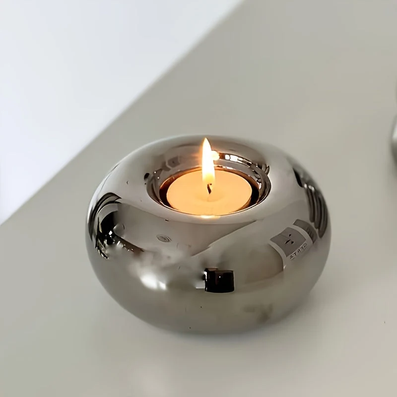 Euroselle Modern Ceramic Tealight Holder For Elegant Tabletop Decor