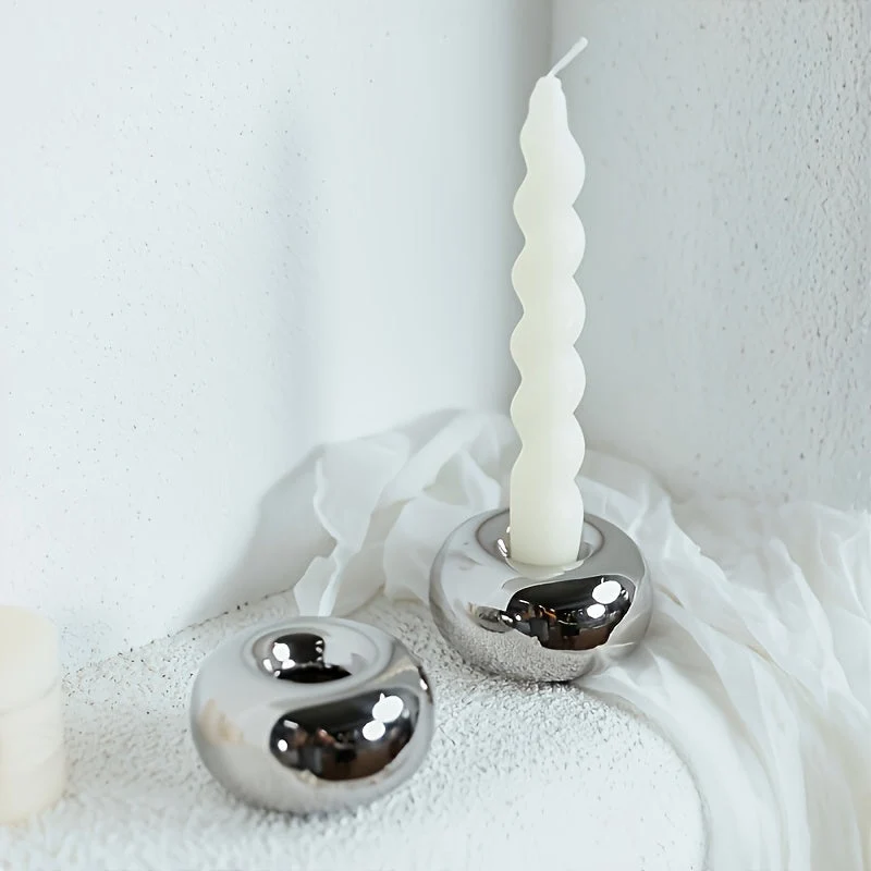 Euroselle Modern Ceramic Tealight Holder For Elegant Tabletop Decor