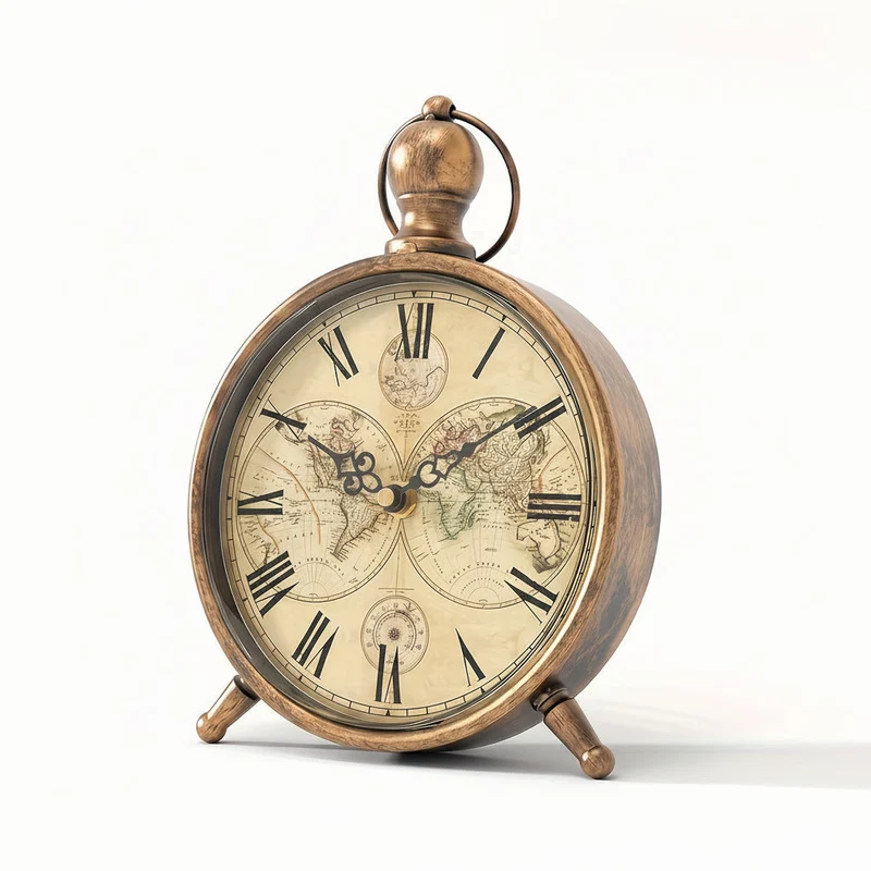 Euroselle Non-Ticking Eiffel Tower Desk Clock With Silent Movement