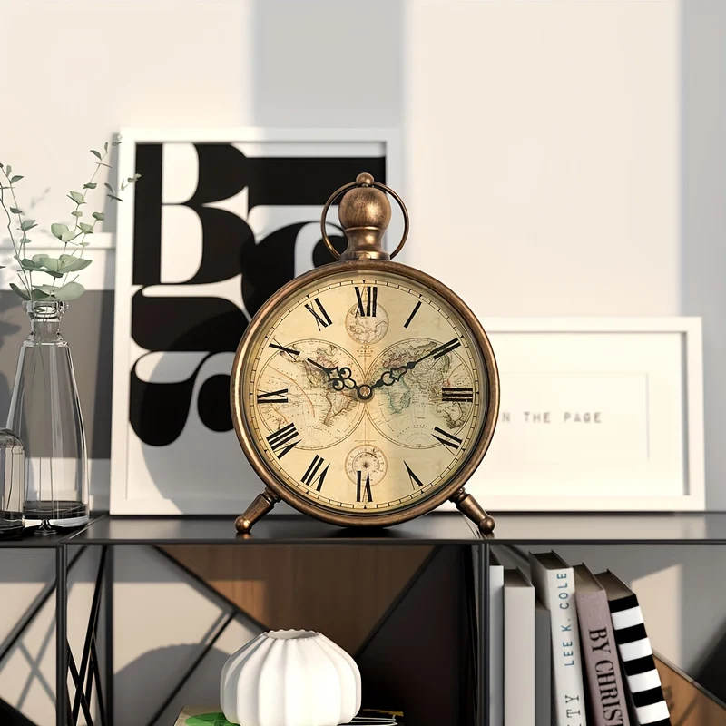 Euroselle Non-Ticking Eiffel Tower Desk Clock With Silent Movement