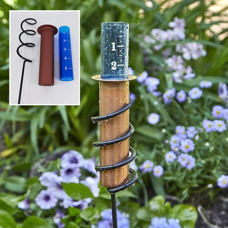 Euroselle Elegant Arch Rain Gauge for Outdoor Weather Tracking