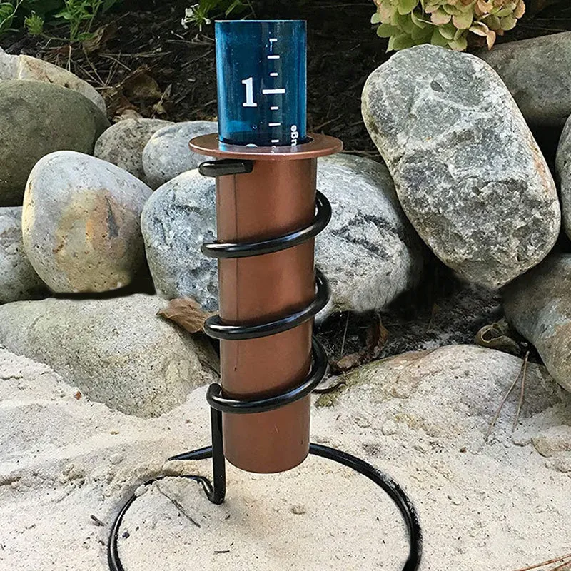 Euroselle Elegant Arch Rain Gauge for Outdoor Weather Tracking
