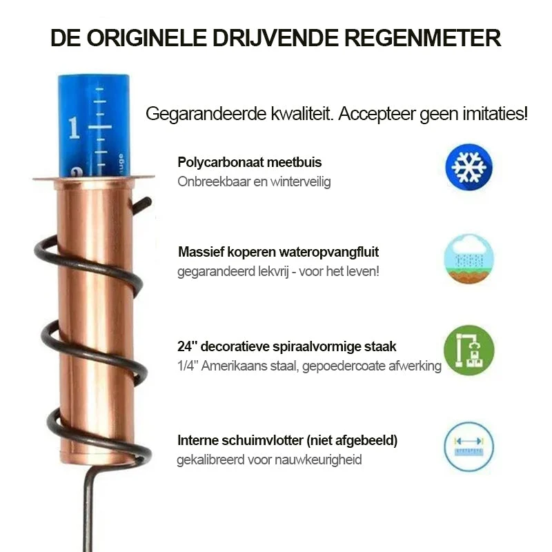 Euroselle Elegant Arch Rain Gauge for Outdoor Weather Tracking