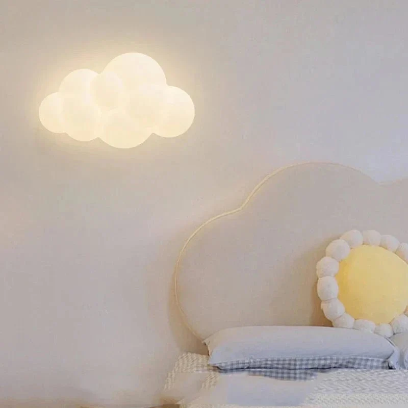 Euroselle LED Cloud And Star Design Wall Sconce PVC Wall Mounted