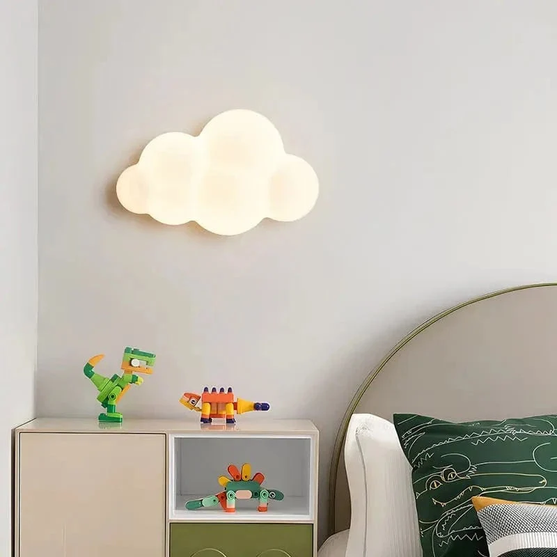 Euroselle LED Cloud And Star Design Wall Sconce PVC Wall Mounted