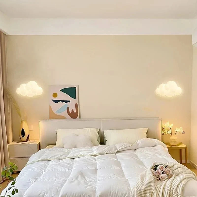 Euroselle LED Cloud And Star Design Wall Sconce PVC Wall Mounted