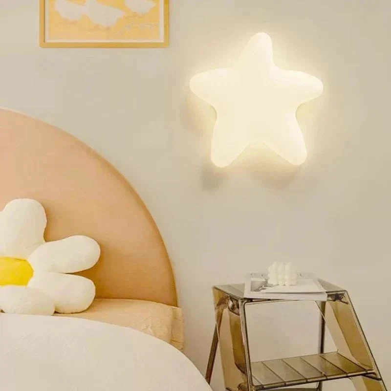 Euroselle LED Cloud And Star Design Wall Sconce PVC Wall Mounted