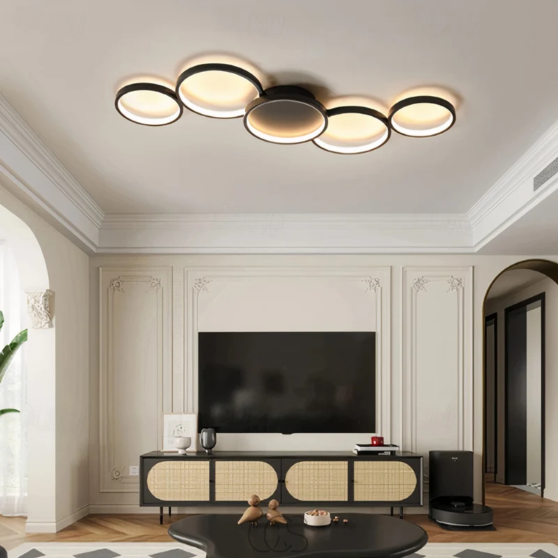 Euroselle Contemporary Ceiling Lamp With LED Rings for Modern Ambience
