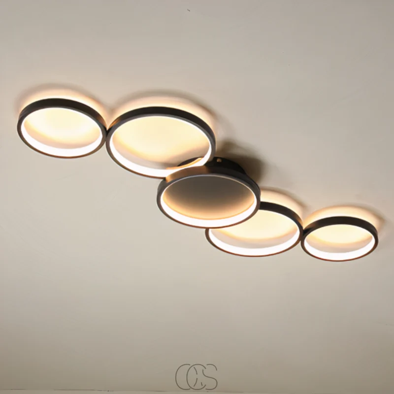 Euroselle Contemporary Ceiling Lamp With LED Rings for Modern Ambience