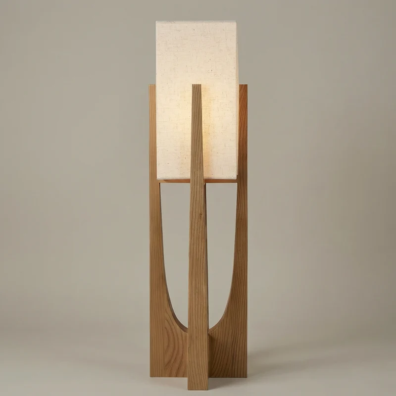 Calm Knot Handcrafted Shade Floor Lamp With Modern Living Room Aesthetic By Euroselle