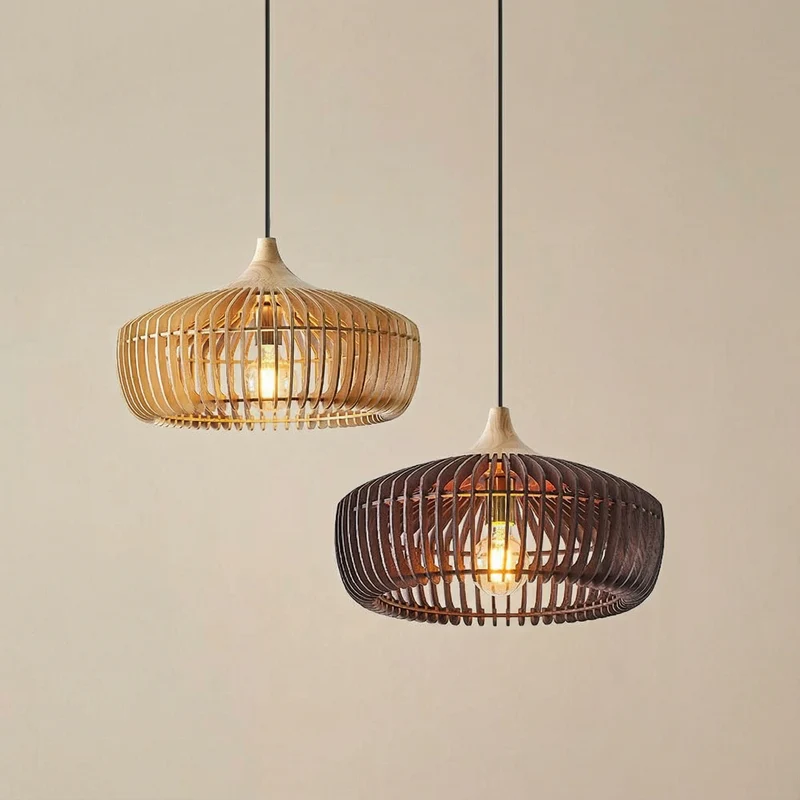 Elmora Natural Wood Pendant Light By Euroselle With Nordic Kitchen Design