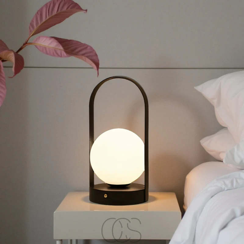 Euroselle Spherical Wireless LED Table Lamp For Nighttime Use