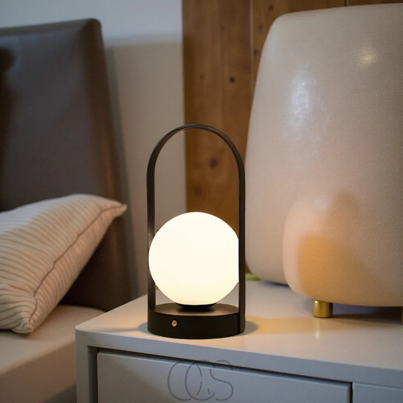 Euroselle Spherical Wireless LED Table Lamp For Nighttime Use