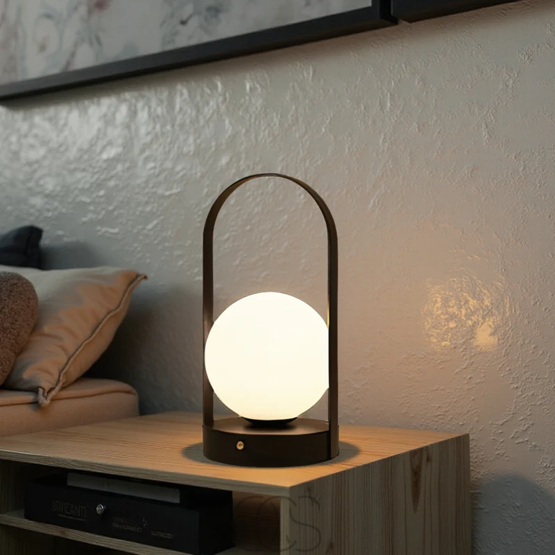 Euroselle Spherical Wireless LED Table Lamp For Nighttime Use