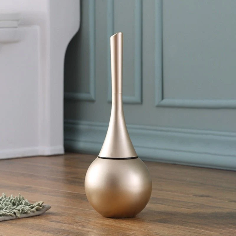 Euroselle Silicone Toilet Brush With Holder For Deep Cleaning