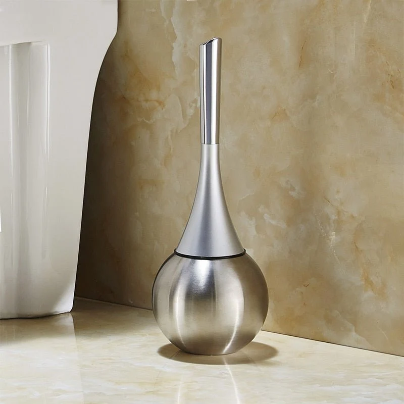 Euroselle Silicone Toilet Brush With Holder For Deep Cleaning