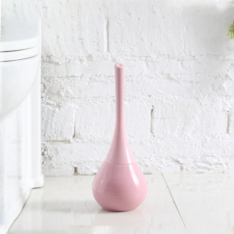 Euroselle Silicone Toilet Brush With Holder For Deep Cleaning