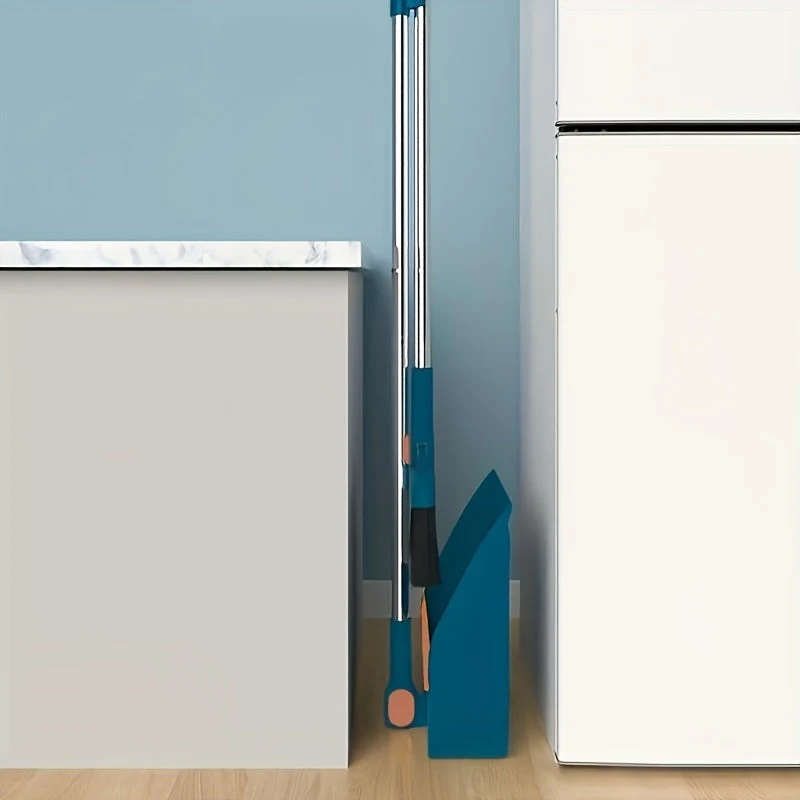 Euroselle Rotatable Long-Handle Broom And Dustpan Set With Built-In Comb Teeth