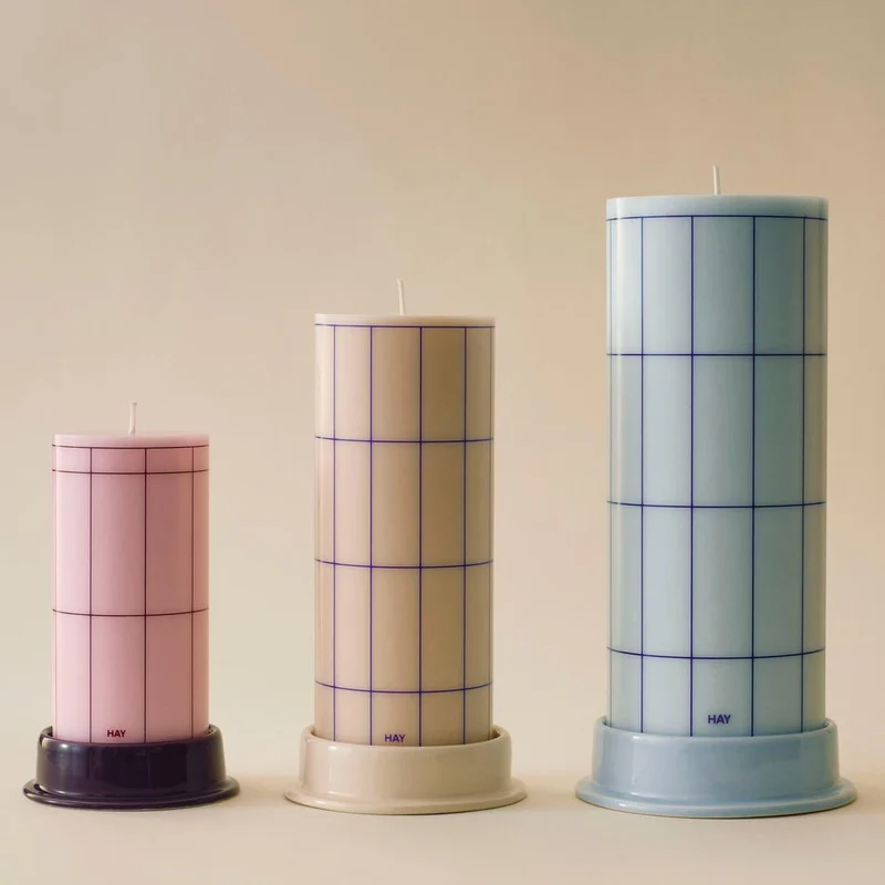 Kerzenhalter Column Candleholder Cream Medium - HAY