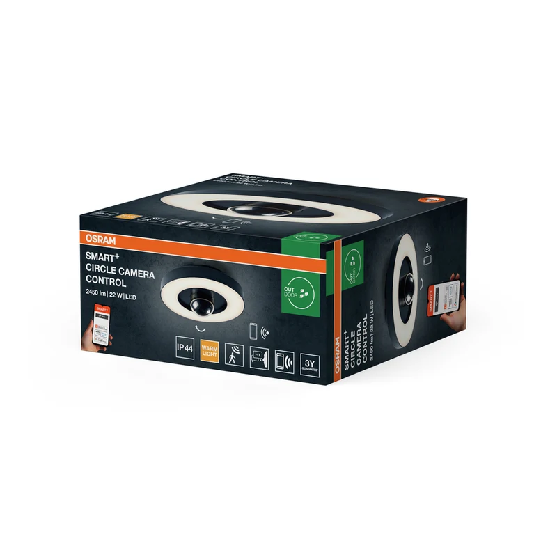 OSRAM SMART+ Outdoor-Wand- & Deckenleuchte + Kamera, grau